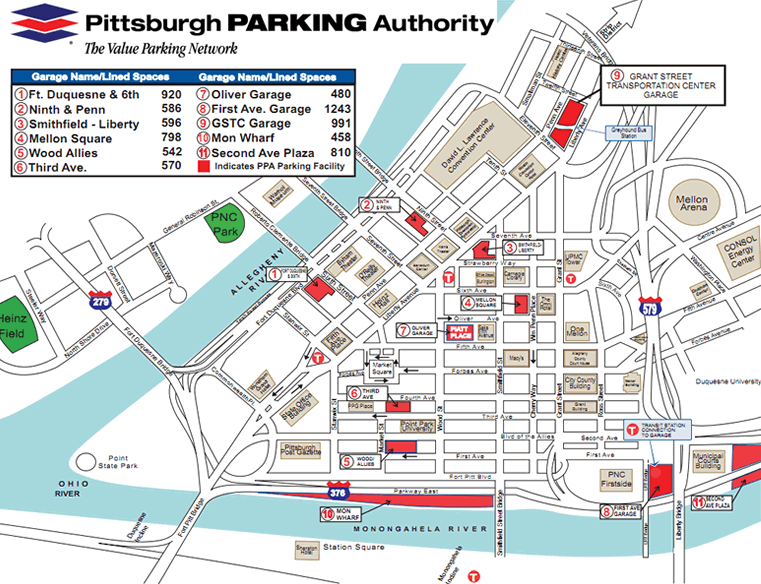 Pittsburgh Parking Map